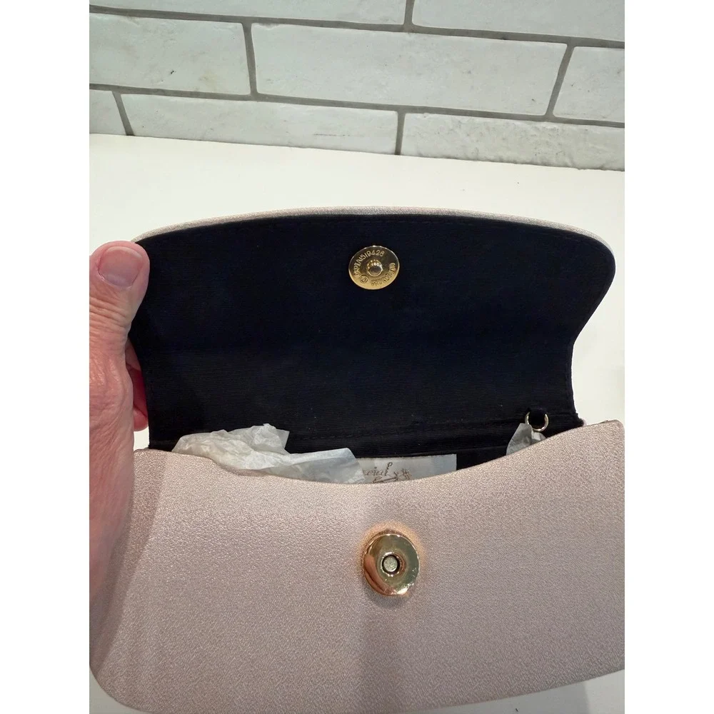 Special Occasions Saugus‎ Shoe Clutch Womens Pink Champagne Shimmer Evening Bag